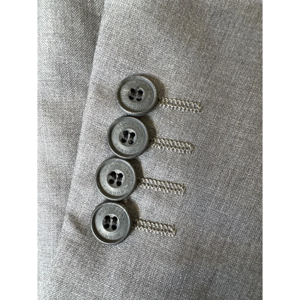 Burberry London Canbury Wool Sports Jacket Blazer Gray Size 56R